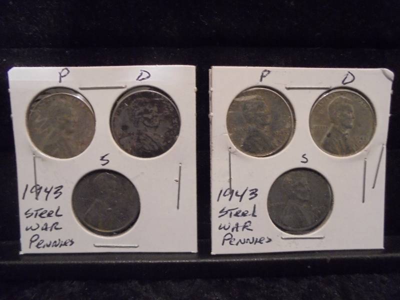 Lot - 1943 PDS Steel War Pennies