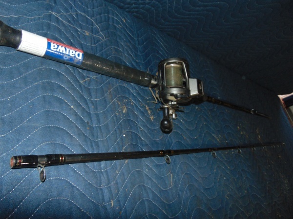 lot 28 image: Daiwa Bait Caster with Line Counter on 8 Diawa Medium Action Rod