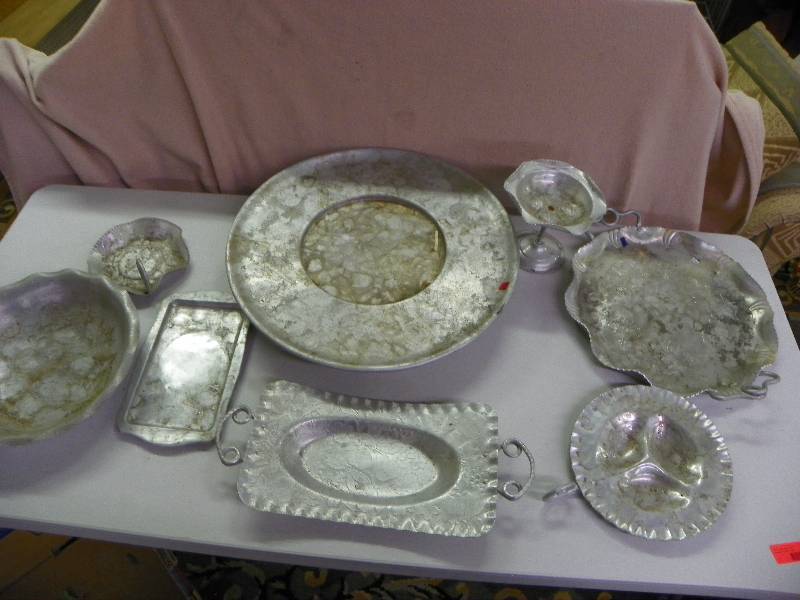 Handcrafted Aluminum Plates, Dishes, and Trays