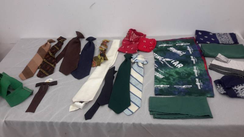Ties, handkerchief, suspenders