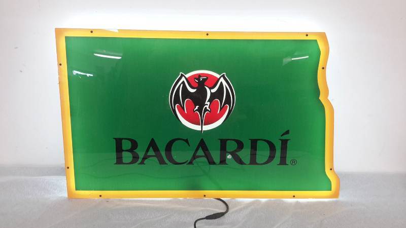 LED lighted Bacardi sign