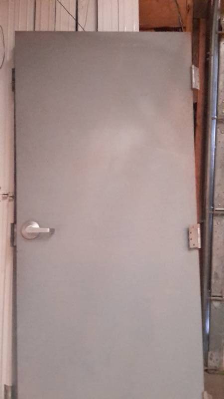 Double wide steel door