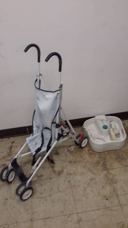 Stroller and foot spa