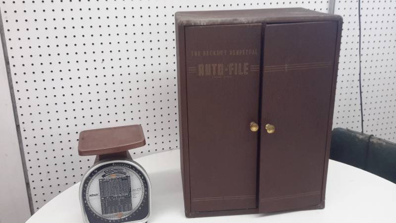 Postal scale and Auto File