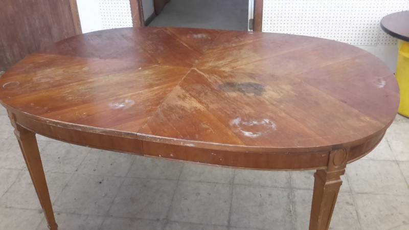 Solid wooden table