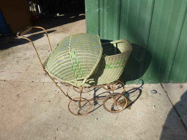 lot 57 image: Antique Baby Buggy
