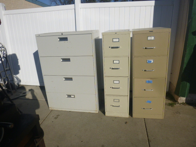 lot 84 image: 3 4-Drawer File Cabinets