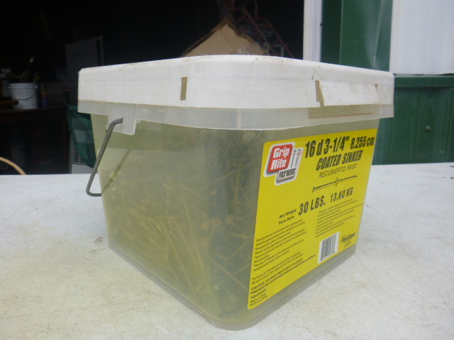 lot 136 image: Pail Grip Rite Nails