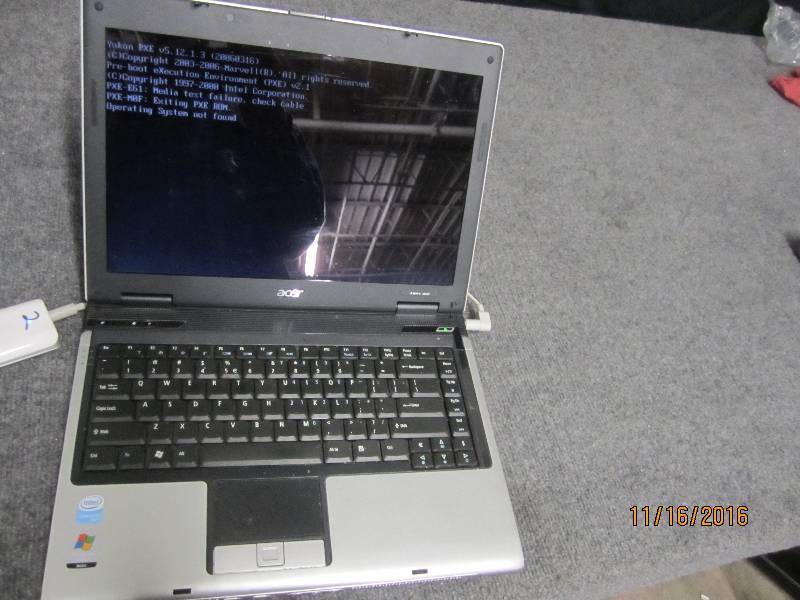 lot 163 image: Acer Aspire 3680 no hard drive or o...