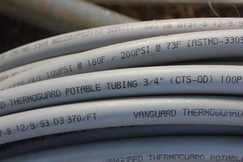 Vanguard Thermoguard NSFPW PB2110 SDR11 .080 200psi Tubing Jordan