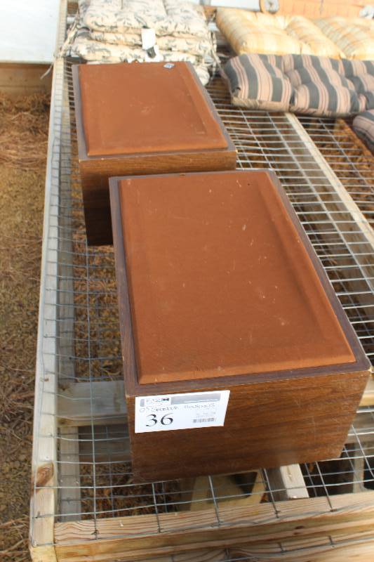 lot 36 image: Lot of (2) 3-Way Speaker Housings