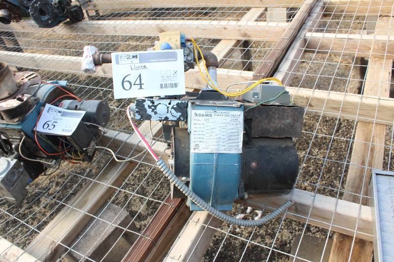 lot 64 image: Adams 240K BTU Natural Gas & LP Conversion Burner Motor