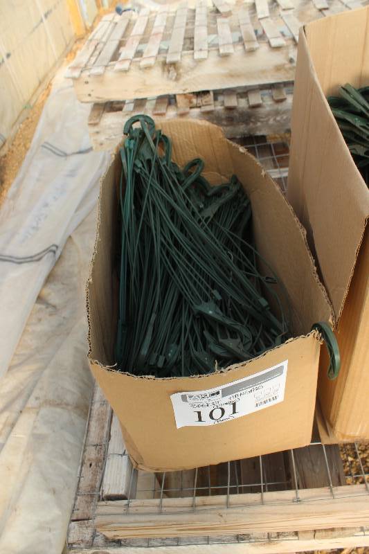 lot 101 image: Box Lot of Plastic Basket Hangars