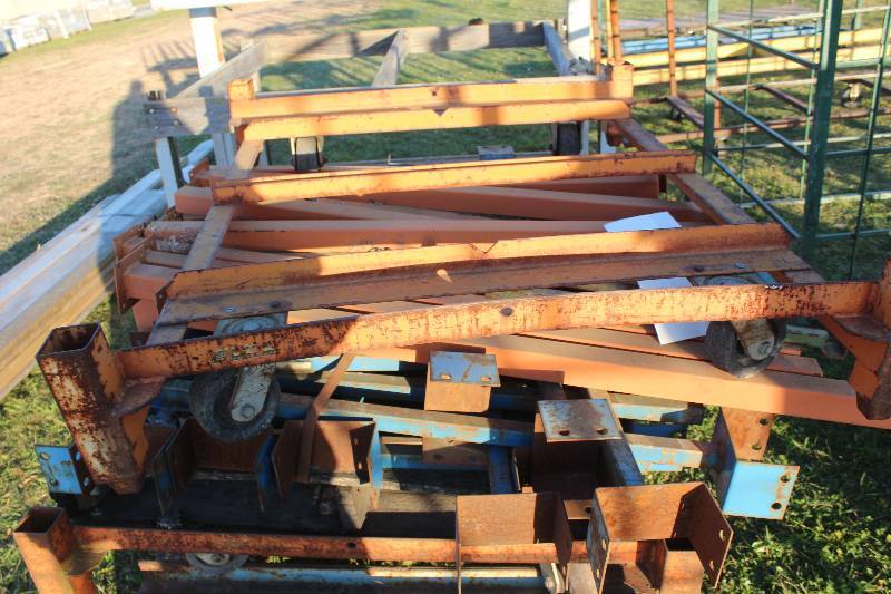 Lot of (9) Includes 1) Cart AND 8) Steel Bars