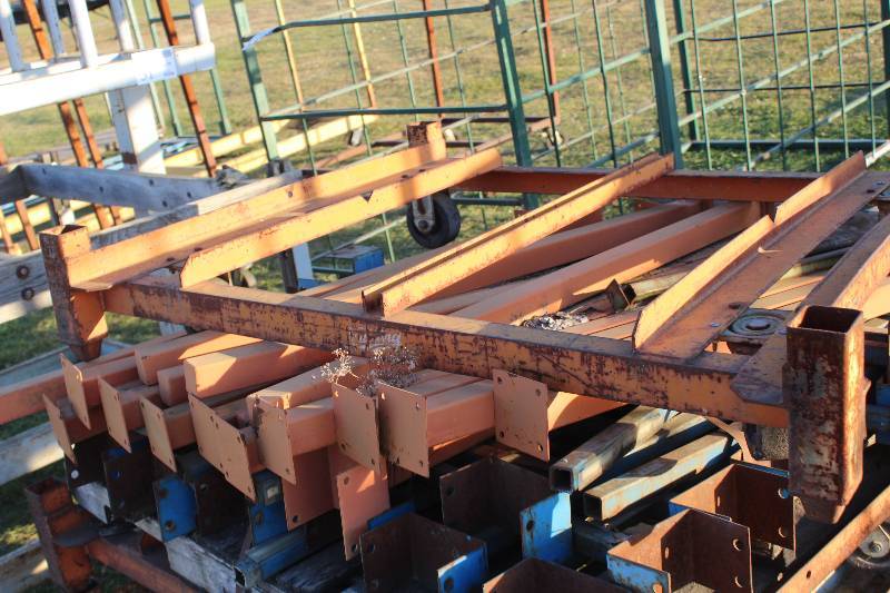 Lot of (9) Includes 1) Cart AND 8) Steel Bars