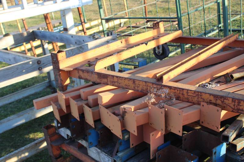 Lot of (9) Includes 1) Cart AND 8) Steel Bars
