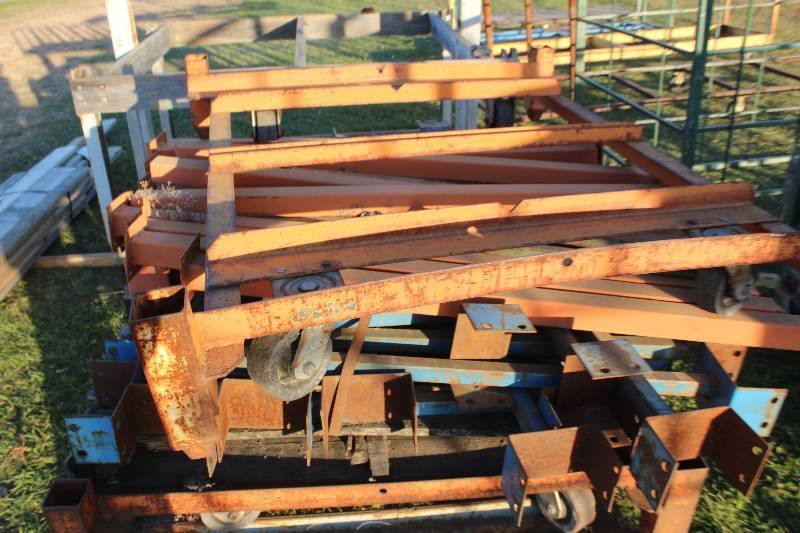 Lot of (9) Includes 1) Cart AND 8) Steel Bars