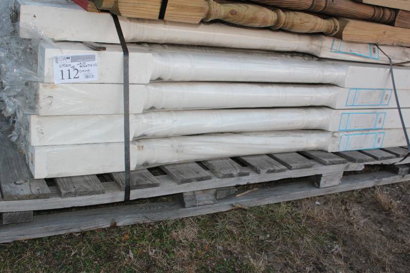 Lot of (Approximately 48) BlueLinx Colonial Style White Banisters
