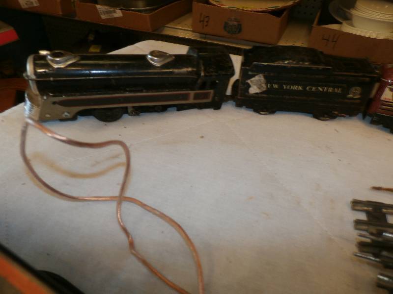 Antique toy train set.