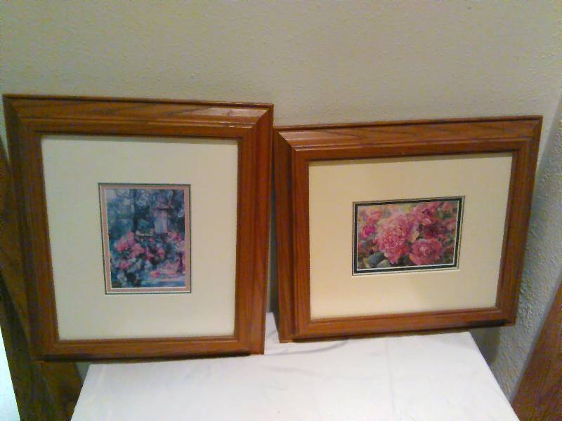 lot 15 image: 2 Framed and Matted Prints, Fargo ND Artist, Ellen Jean Diederich, Downtown Collection