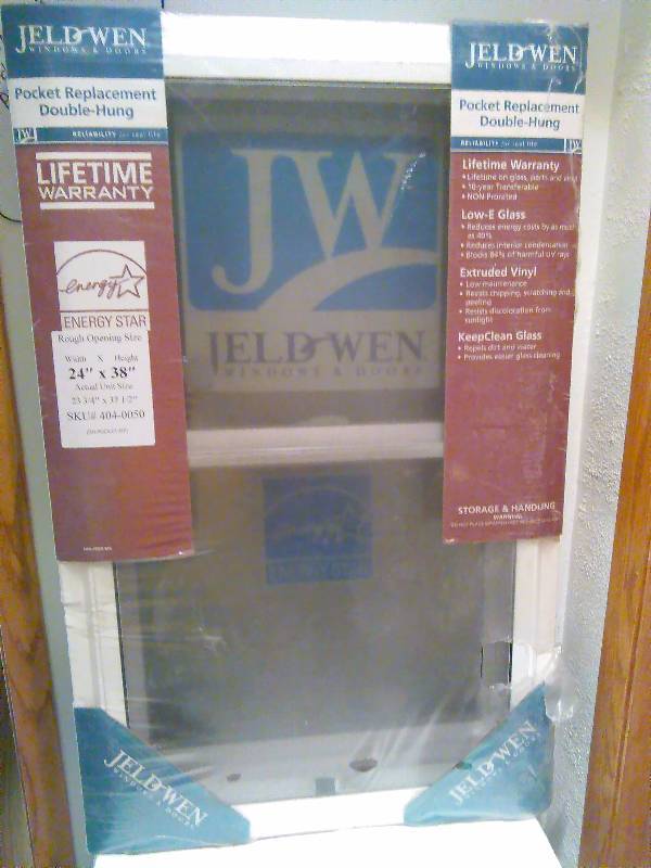 lot 22 image: Jeld-Wen Window, new, Pocket replacement double hung, 24 x 38