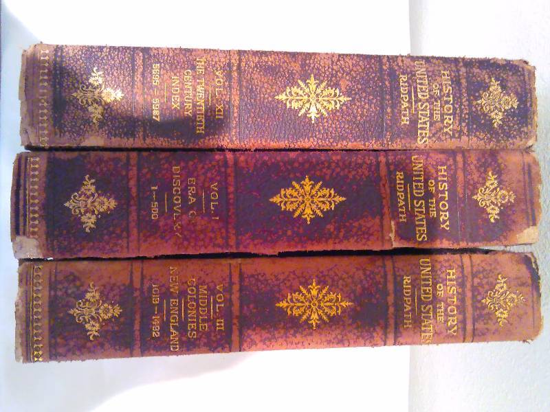 lot 53 image: 3 Antique Books, 1912, John Clark Ridpath, Hist. of the World Vol. I, III, and XII