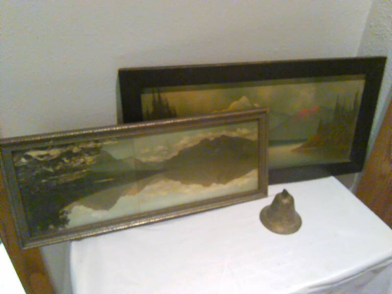 lot 97 image: Vintage Pictures and bell