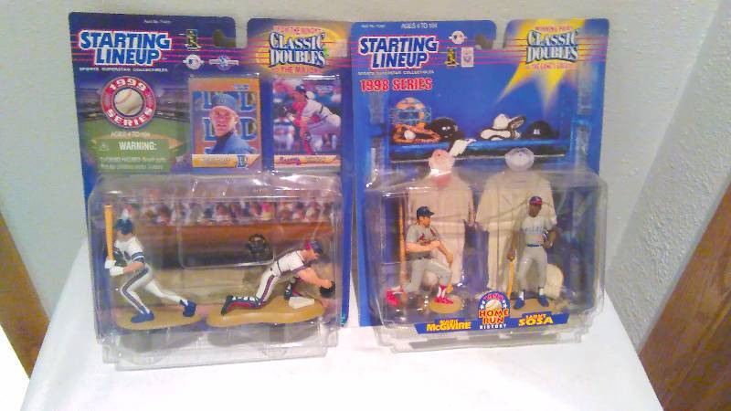 lot 101 image: Starting Line Up Figures  Sosa, McGuire, Lopez