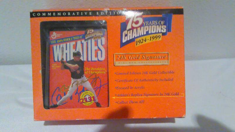 lot 109 image: Cal Ripken, Wheaties Box 75th Anniversary