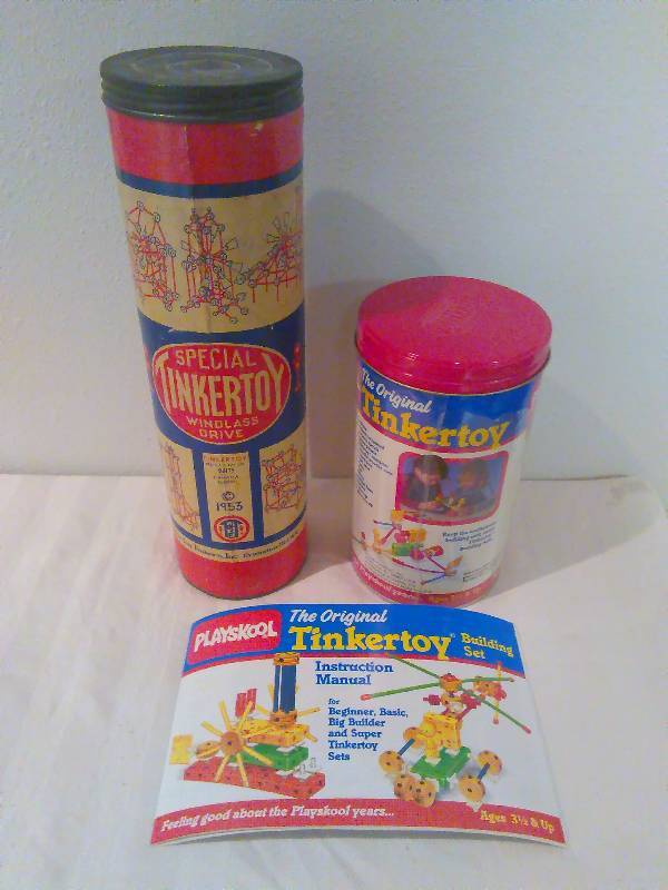 lot 145 image: Vintage Tinker Toys, Circa 1950s. mostly there