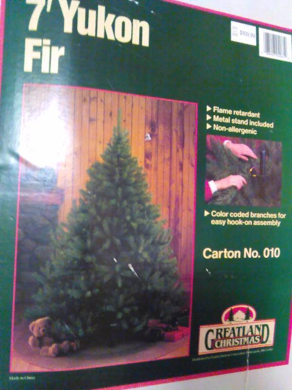 lot 193 image: 7 Ft Christmas Tree, Greatland, Yukon Fur, In box, All pieces included