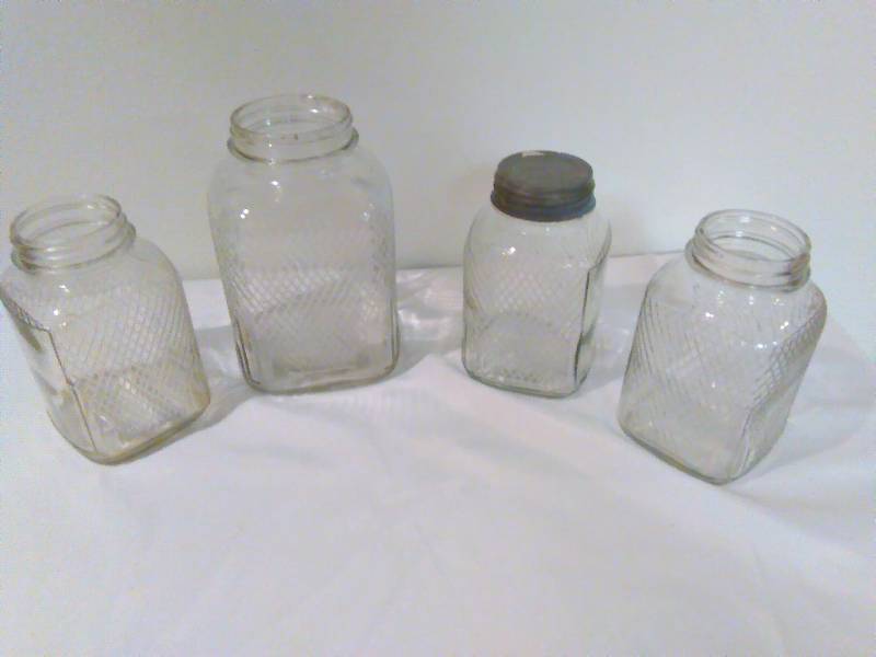 lot 242 image: Vintage Canister Jars (4)