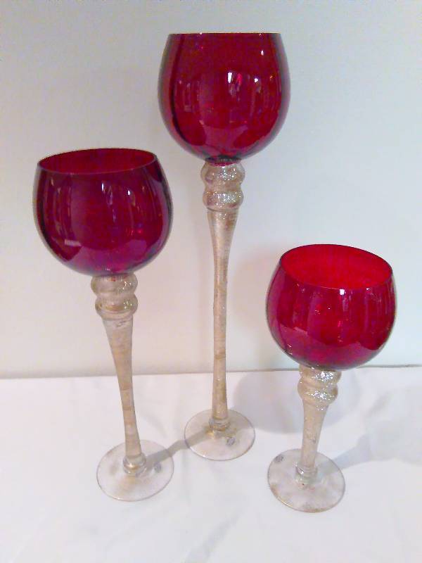 lot 246 image: Hurricane Candle Holders (3)