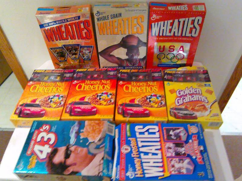 lot 261 image: Wheaties, Frosted Flakes, NASCAR, Michael Jordan, Richard Petty