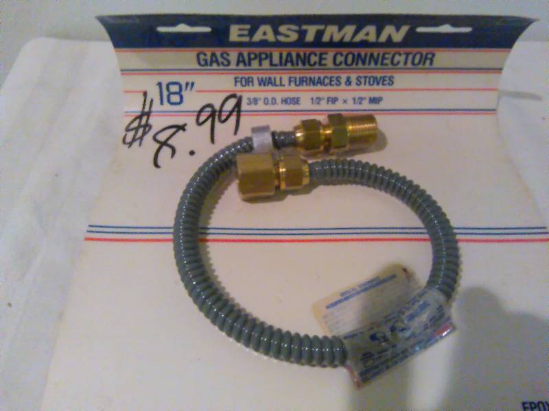 lot 185 image: Gas Appliance Connector, wall furnaces and stoves, 18 Epoxy Coated C300F18CD