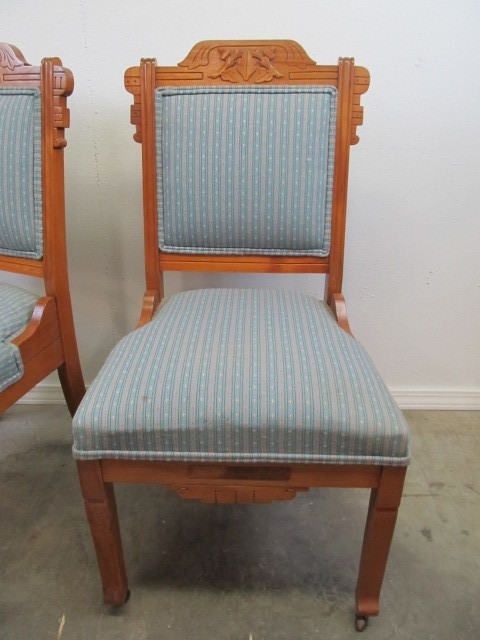 lot 5 image: GREAT Pair of Antique Eastlake Style Side Chairs