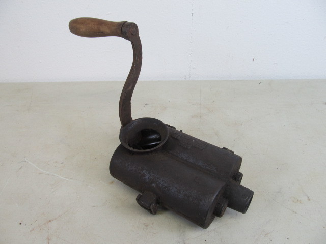 lot 42 image: Early Antique Pat. 1859 Cast Iron Sausage Grinder
