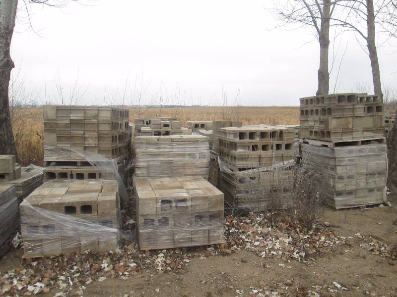 Pallet of Cinder Blocks