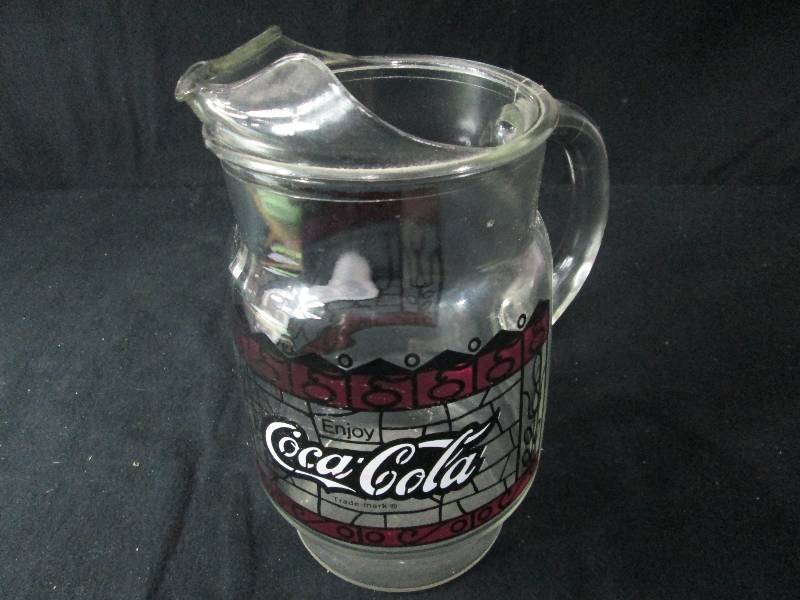 lot 27 image: Coca Cola Glass Pitcher