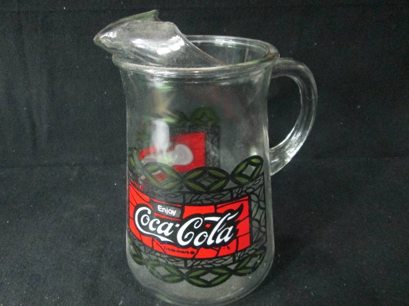 lot 28 image: Coca Cola Glass Pitcher