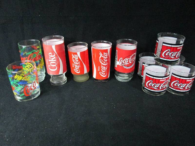 lot 33 image: Assorted Coca Cola Drink Glasses