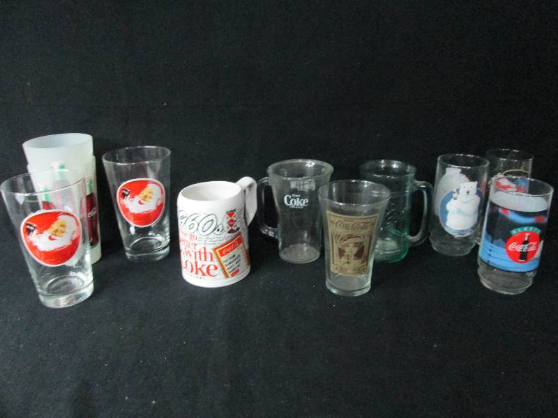 lot 35 image: Assorted Coca Cola Drink Glasses