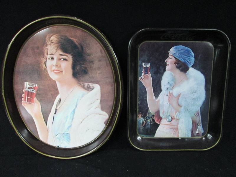 lot 63 image: Collectable Coca Cola Tin Trays