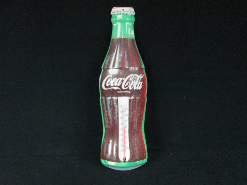 lot 76 image: Vintage Tin Coca Cola Thermometer