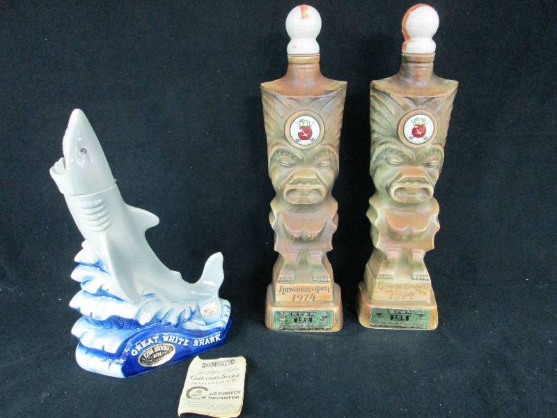 lot 99 image: Ezra Brooks & Jim Beam Decanters