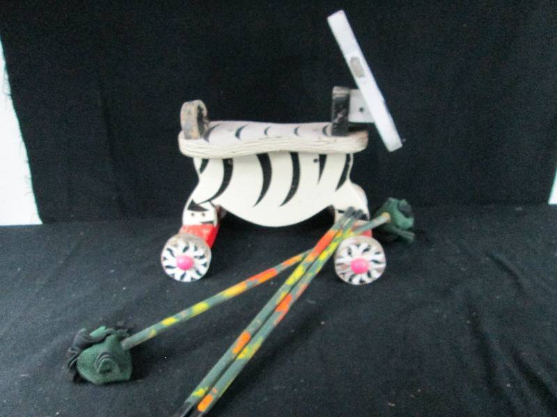 lot 213 image: Wood Toy Zebra