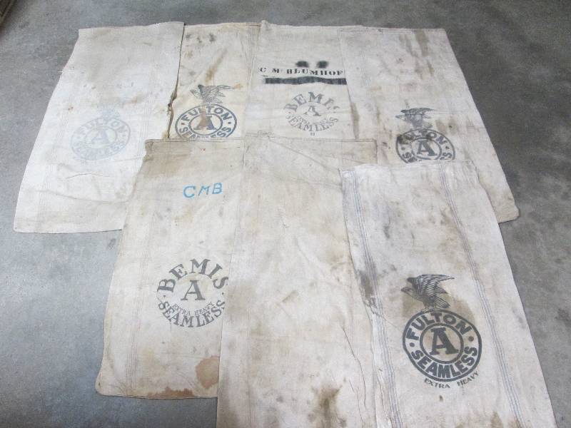 lot 257 image: Cloth Seed Sacks