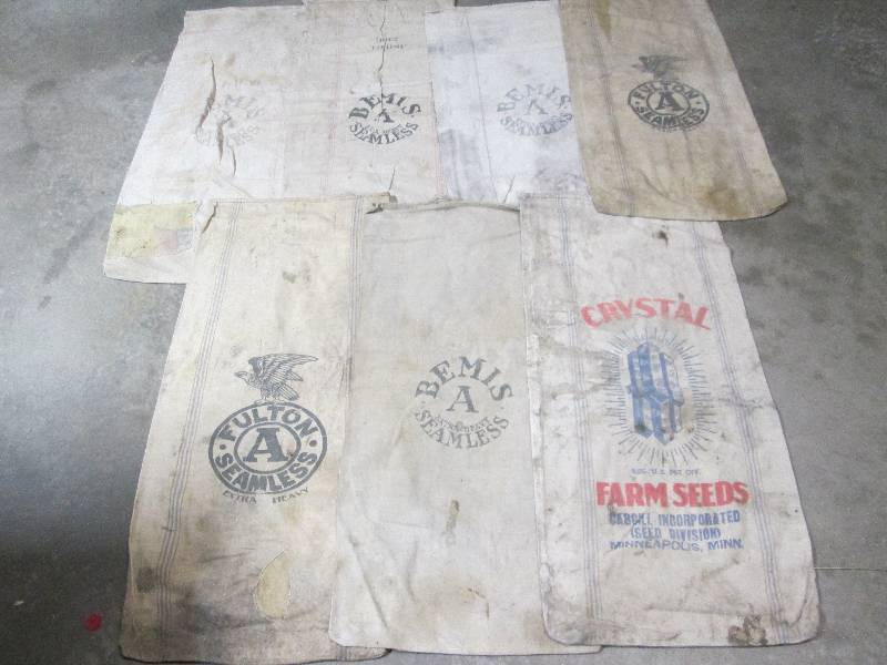 lot 258 image: Cloth Seed Sacks
