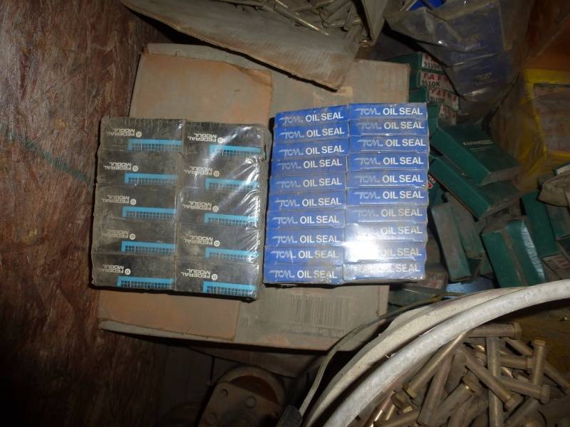 Wood Tote of Assorted Bearings & More