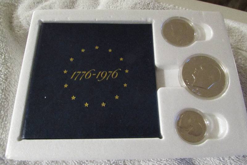 1976 - S 3 COIN SET, US MINT BOX, 40% SILVER